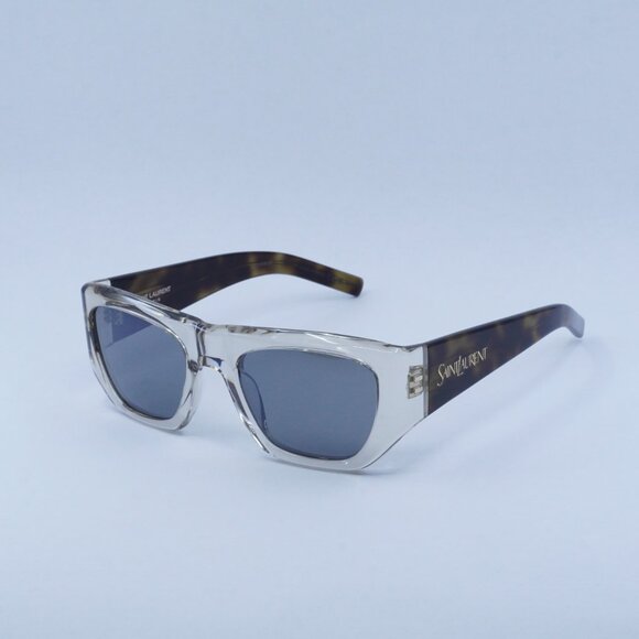 🕶️ New Saint Laurent SL740 003 Sunglasses - Transparent Cream/Havana Frame - Picture 3 of 11